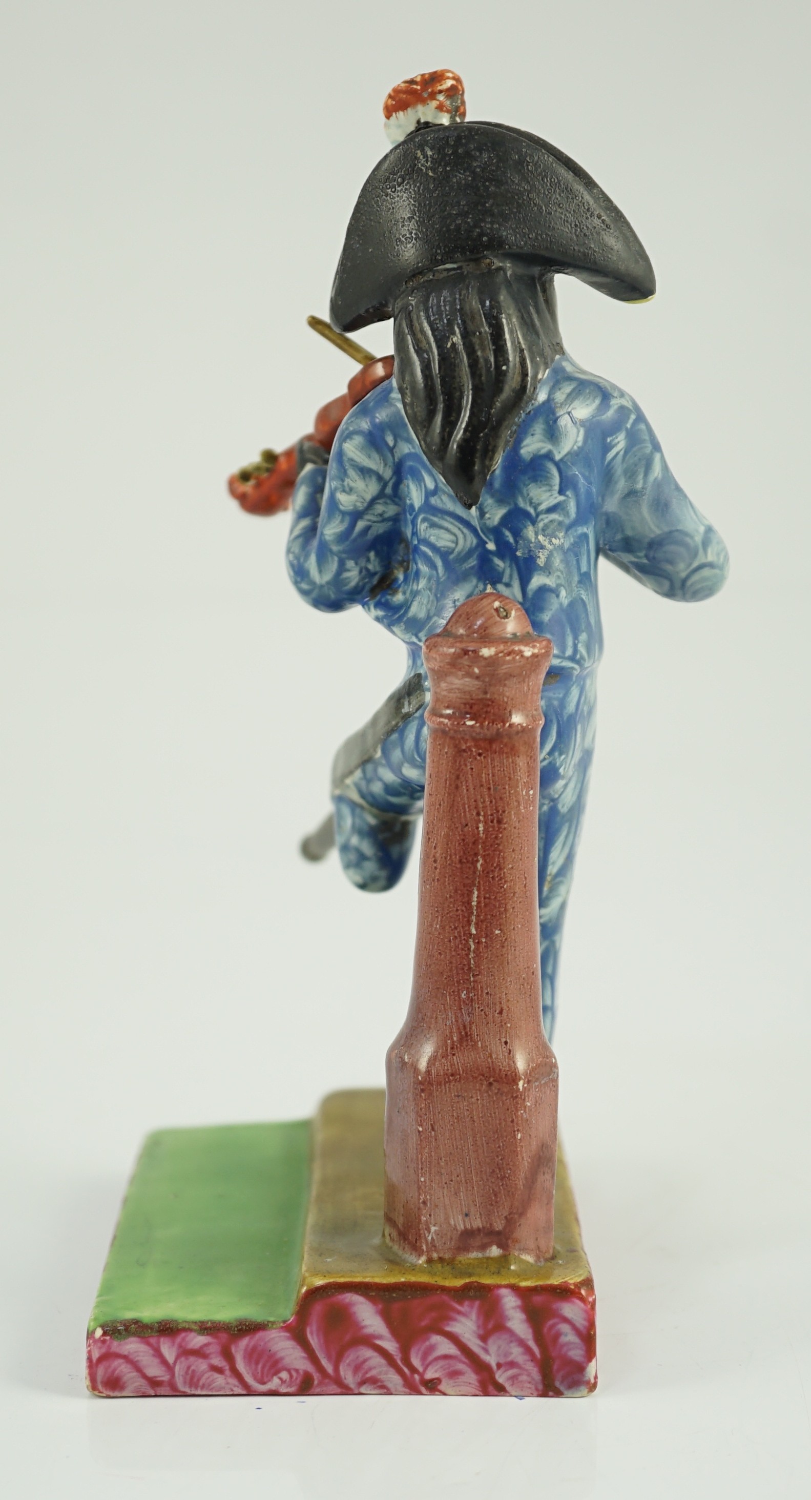 An Enoch Wood pearlware figure of Billy Waters, c.1820, 19cm high